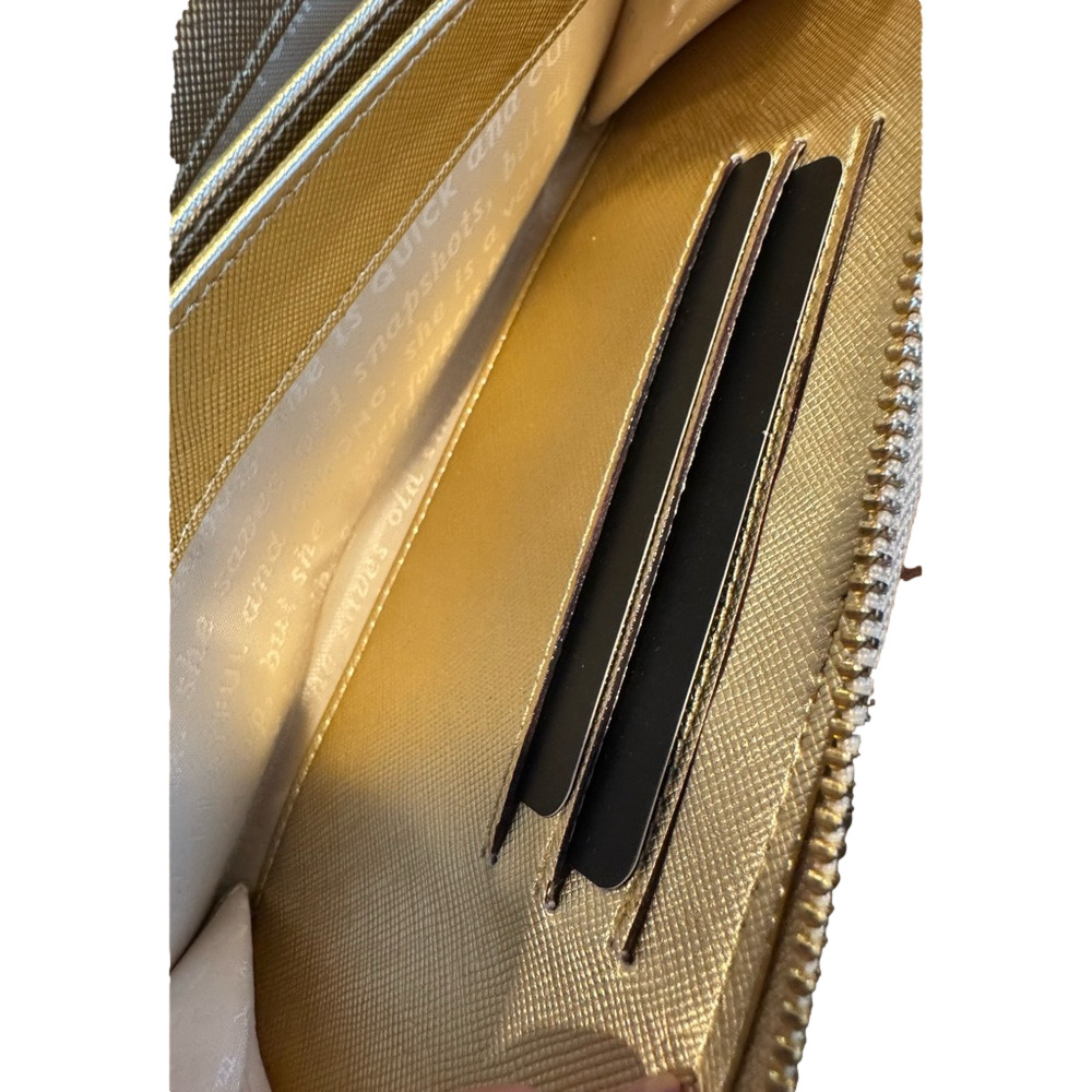 Kate Spade STORYBOOK Gold Leather Wallet/ Wristlet NWOT - Picture 7 of 11